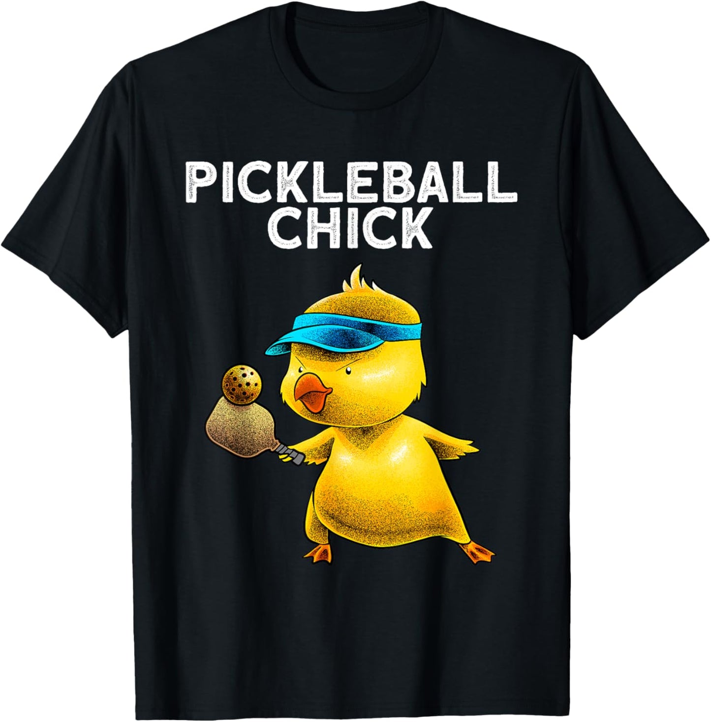 Funny Pickleball Art Girl Paddle Sport Chick Lover T-Shirt - T-Shirt | Black