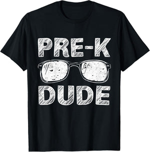 Pre-K Dude First Day of Preschool Gift Back to School T-Shirt - T-Shirt | Black