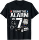 Kids 7 Year Old Police Birthday Officer Cop Car 7th Gift Boy T-Shirt - T-Shirt | Black