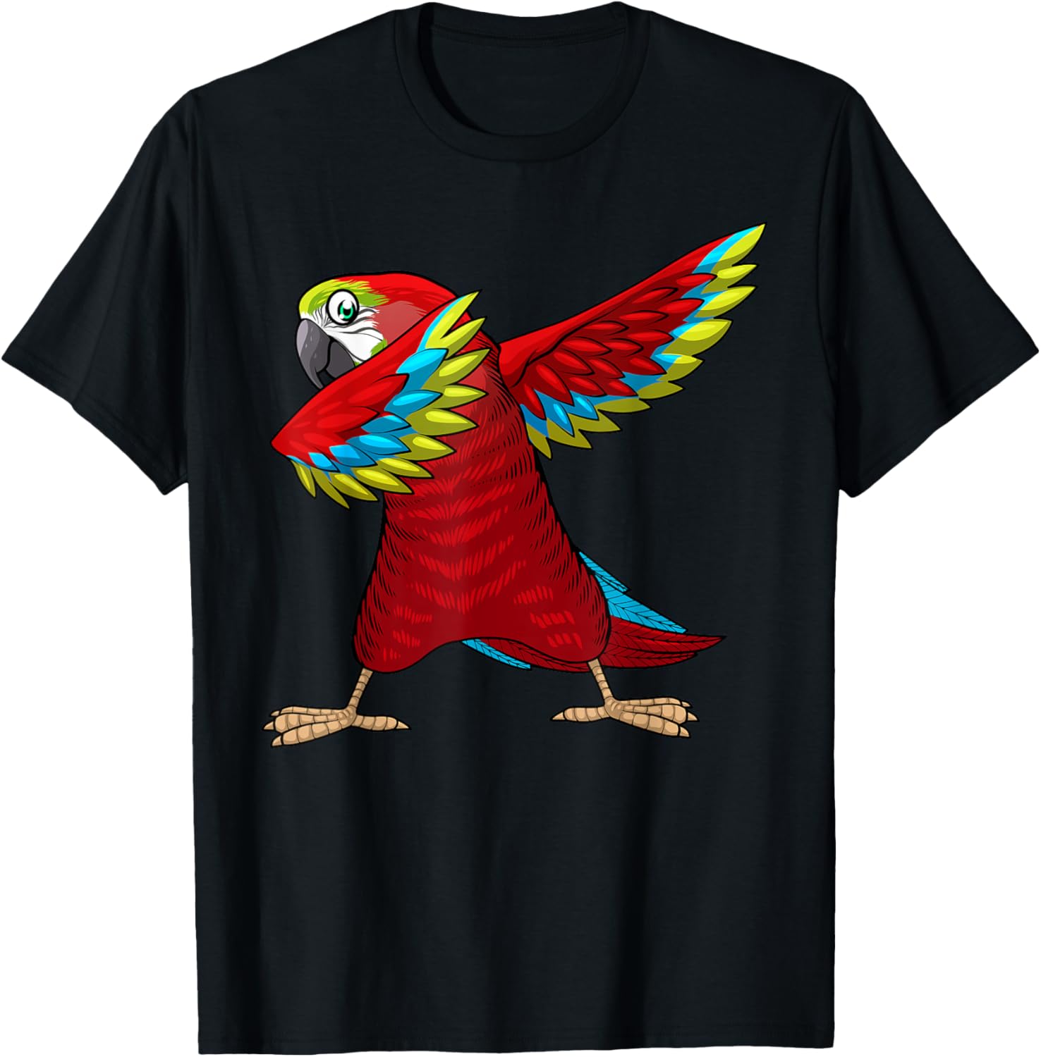 Cool Parrot Art Women Tropical Pet Bird Parrot Lover T-Shirt - T-Shirt | Black