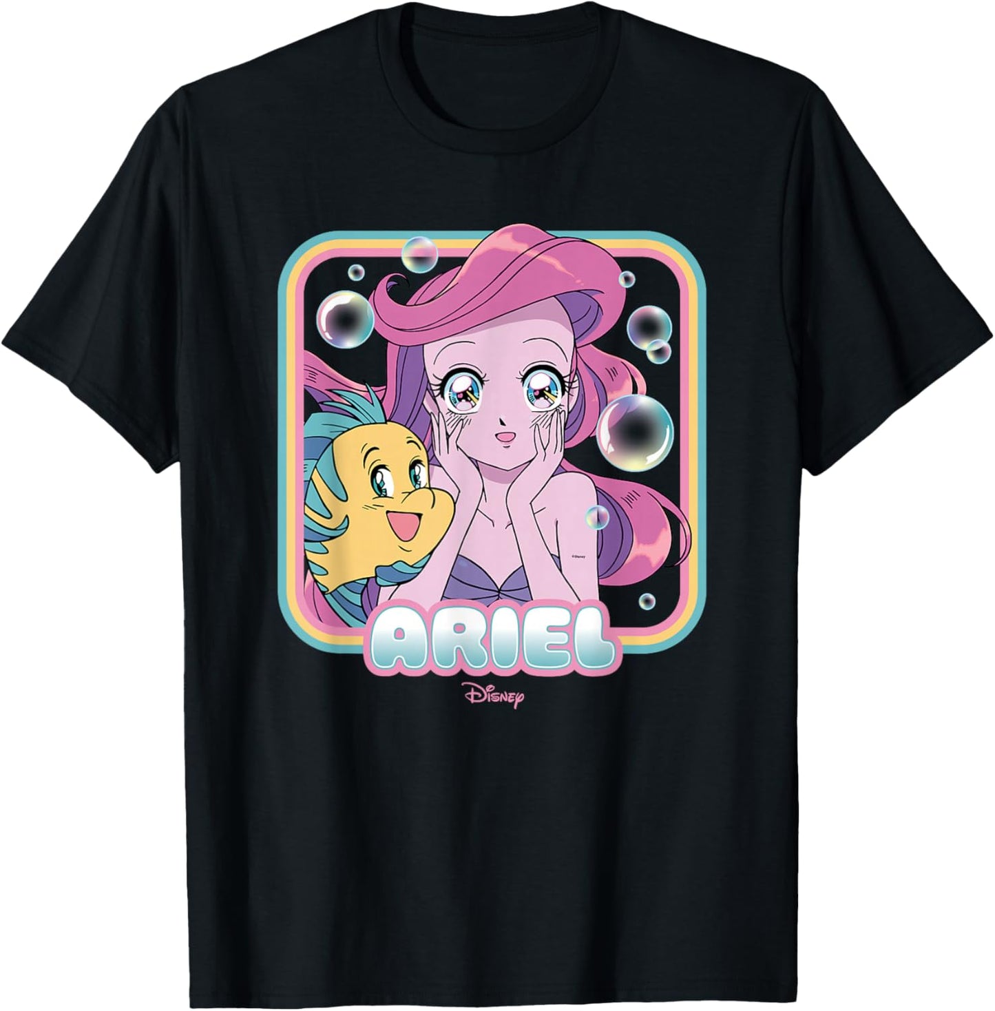 Disney Princess - Ariel Manga T-Shirt - T-Shirt | Black