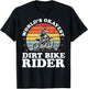 Worlds Okayest Dirt Bike Rider Motocross Boys Girls T-Shirt - T-Shirt | Black