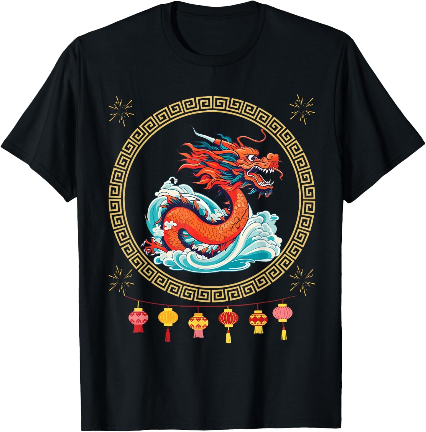 Happy New Year 2025 Year of the Dragon Chinese Zodiac T-Shirt - T-Shirt | Black