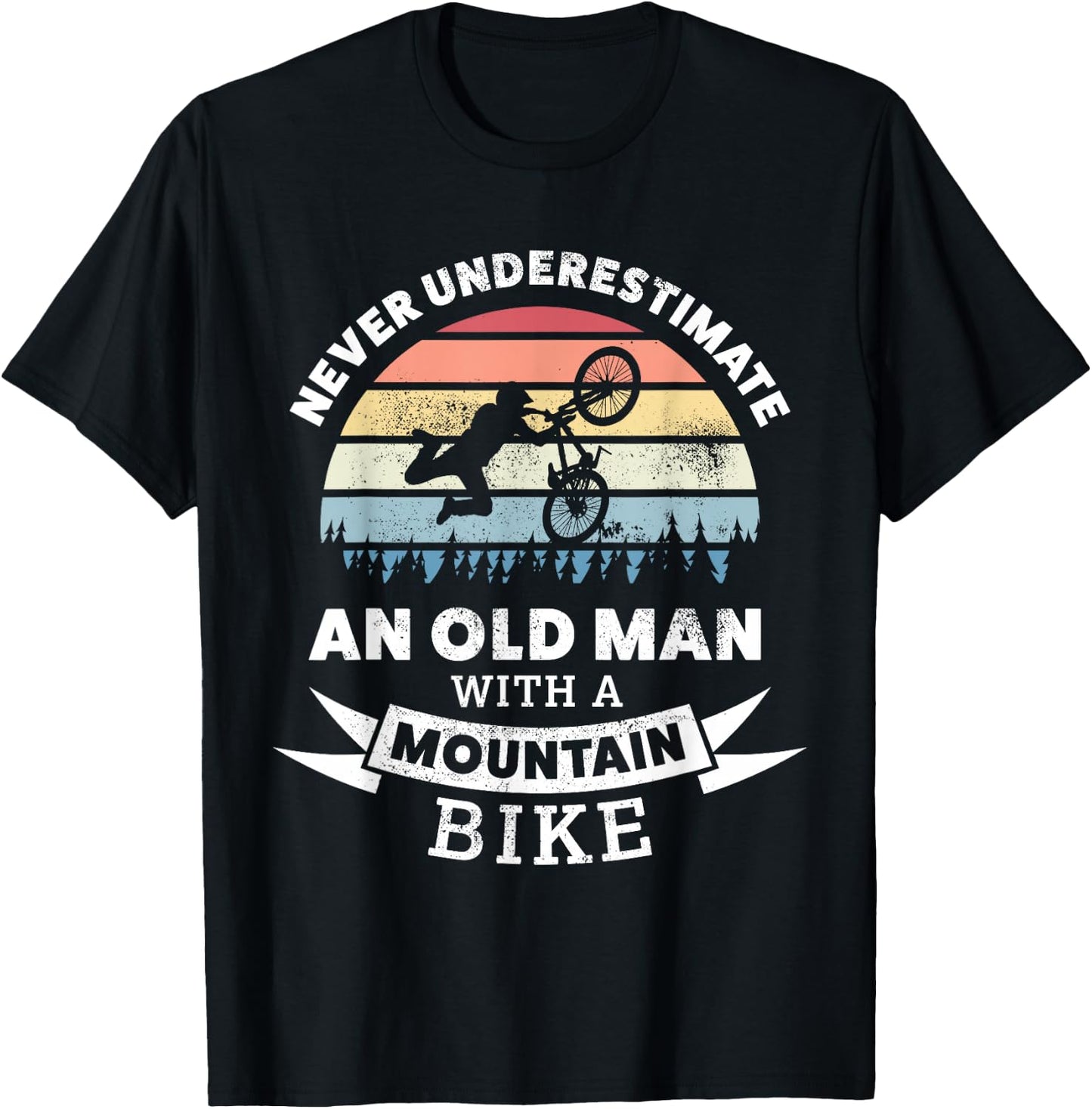 Funny Mountain Biking MTB Gift Dad | for Cyclist T-Shirt - T-Shirt | Black