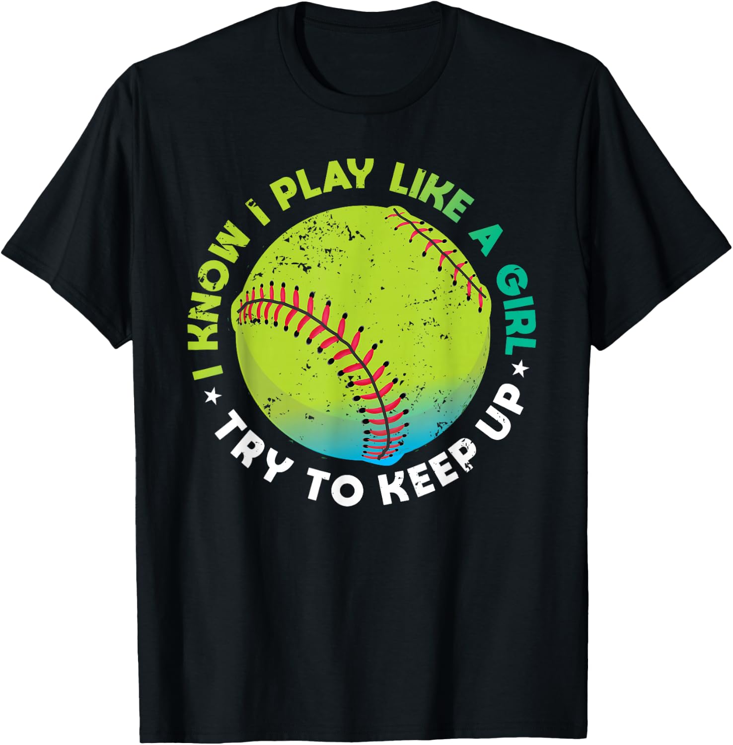 Funny Fastpitch Pitcher Softball Game Gift Girls T-Shirt - T-Shirt | Black