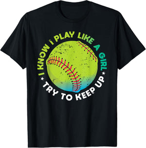 Funny Fastpitch Pitcher Softball Game Gift Girls T-Shirt - T-Shirt | Black