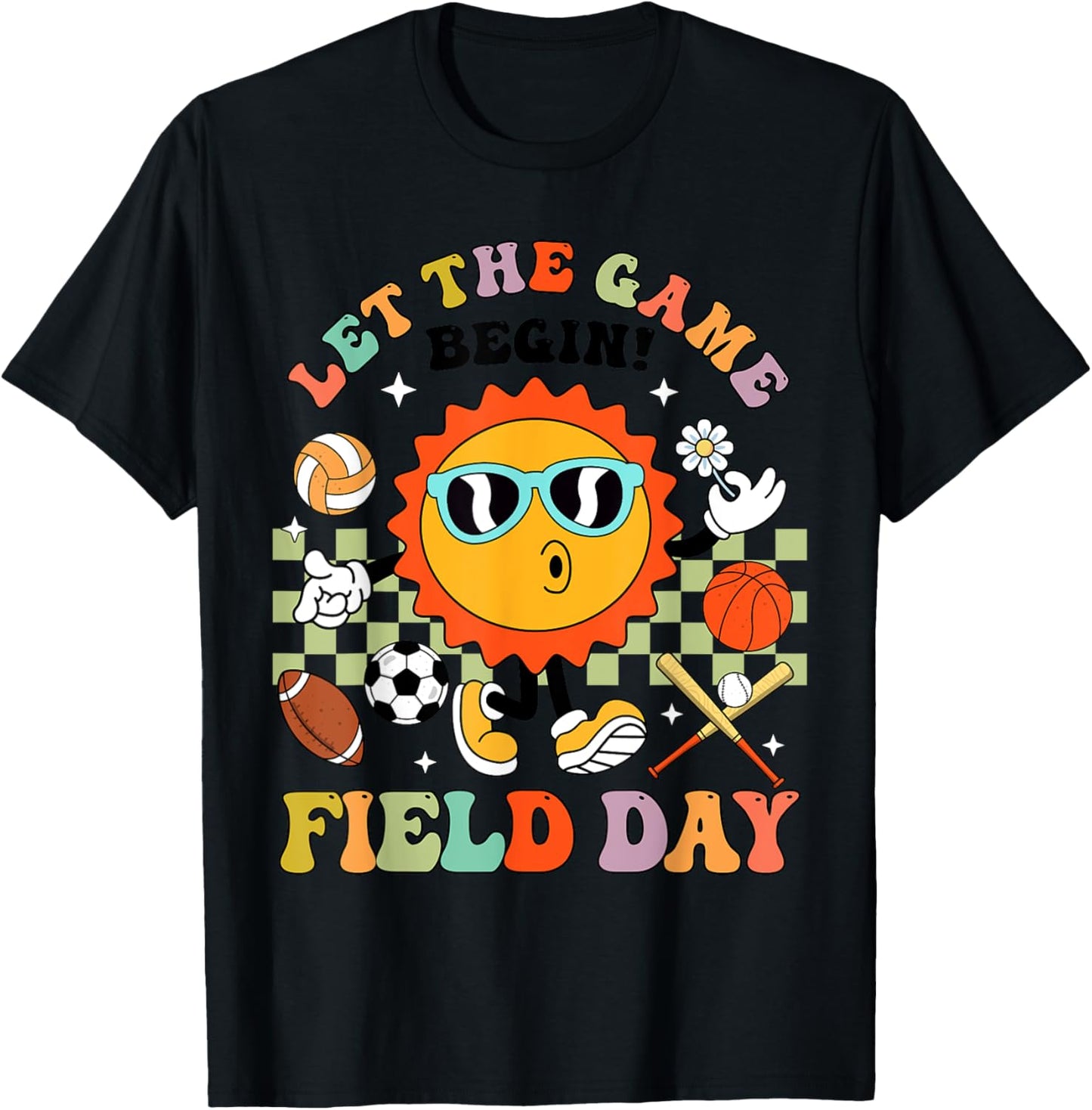 Field Day Let The Games Begin Teachers Kids Field Day 2025 T-Shirt - T-Shirt | Black
