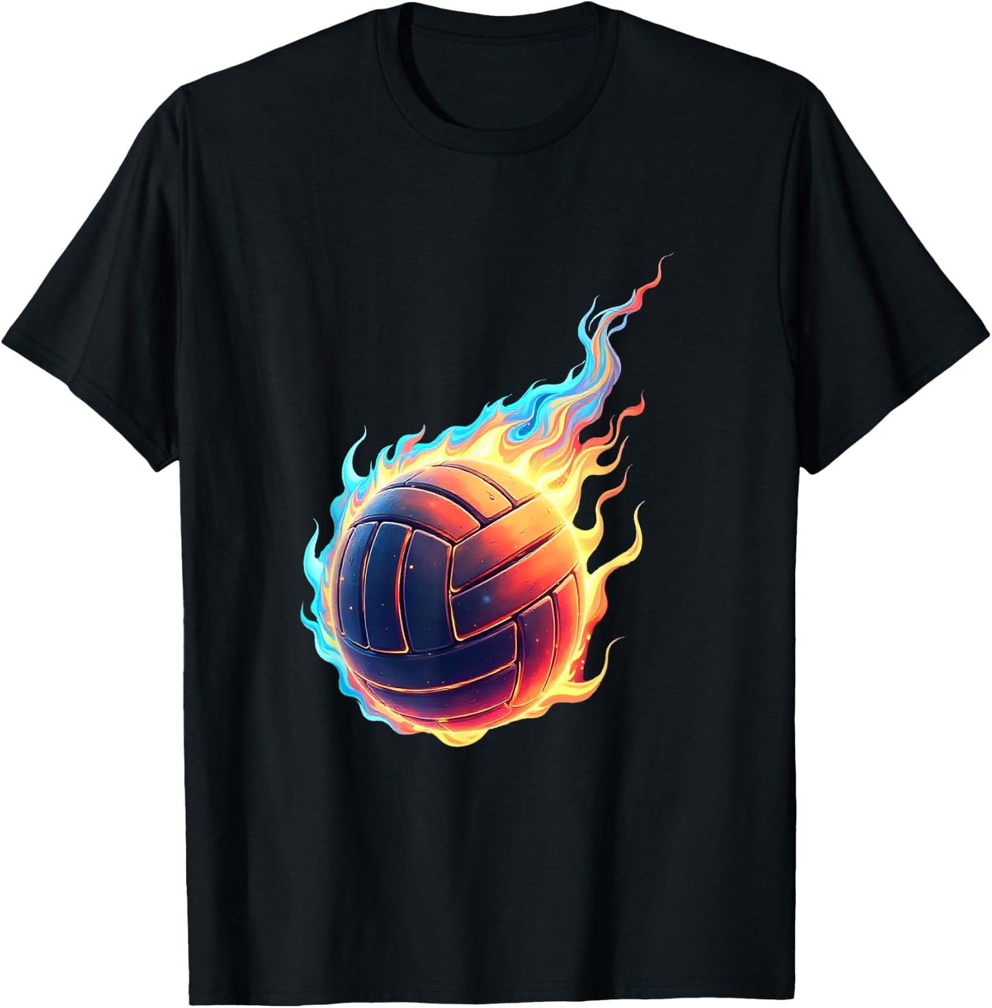 Volleyball Shirt - Fire Volleyball Player T-Shirt - T-Shirt | Black