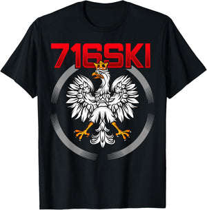 716ski Buffalo Dygyus Day Shirt Poland Eagle Polish 716 T-Shirt - T-Shirt | Black
