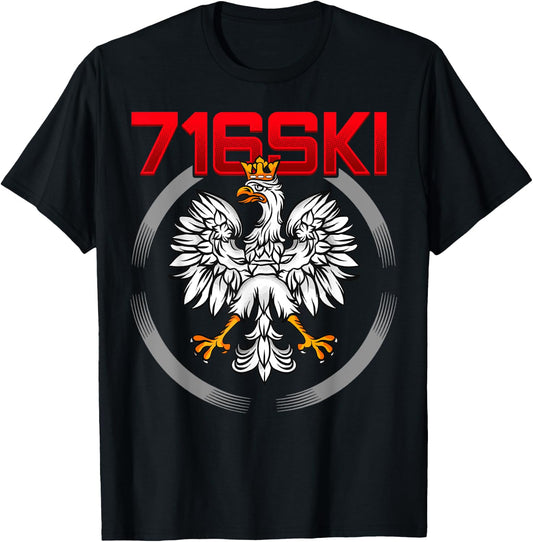 716ski Buffalo Dygyus Day Shirt Poland Eagle Polish 716 T-Shirt - T-Shirt | Black