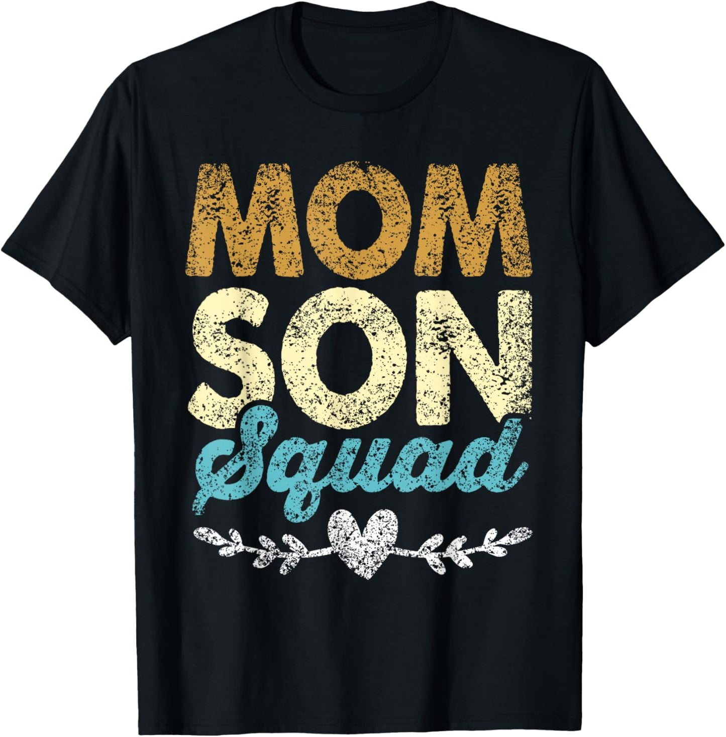 Mommy Son Squad Sons Matching Mom Mother's Day Mother Son T-Shirt - T-Shirt | Black