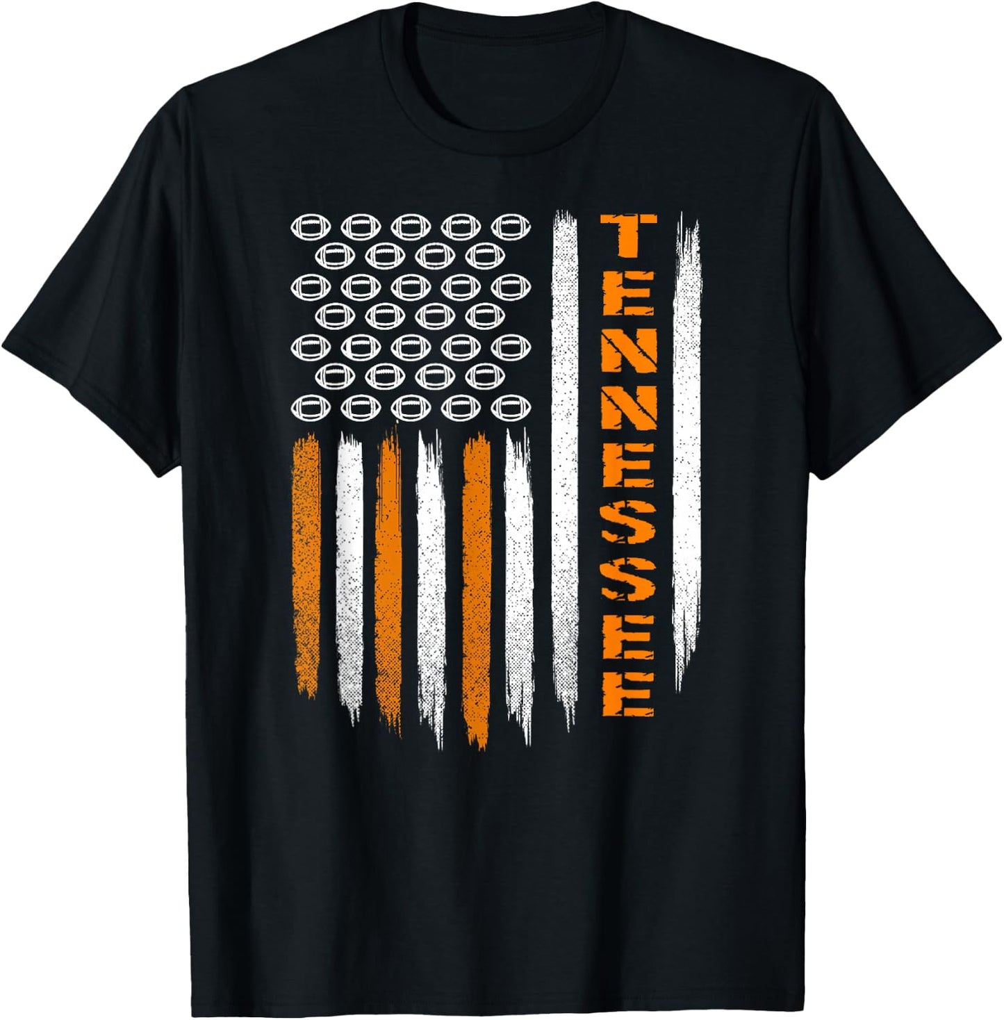 Tennessee USA Flag Design Women Sisters Daughters T-Shirt - T-Shirt | Black