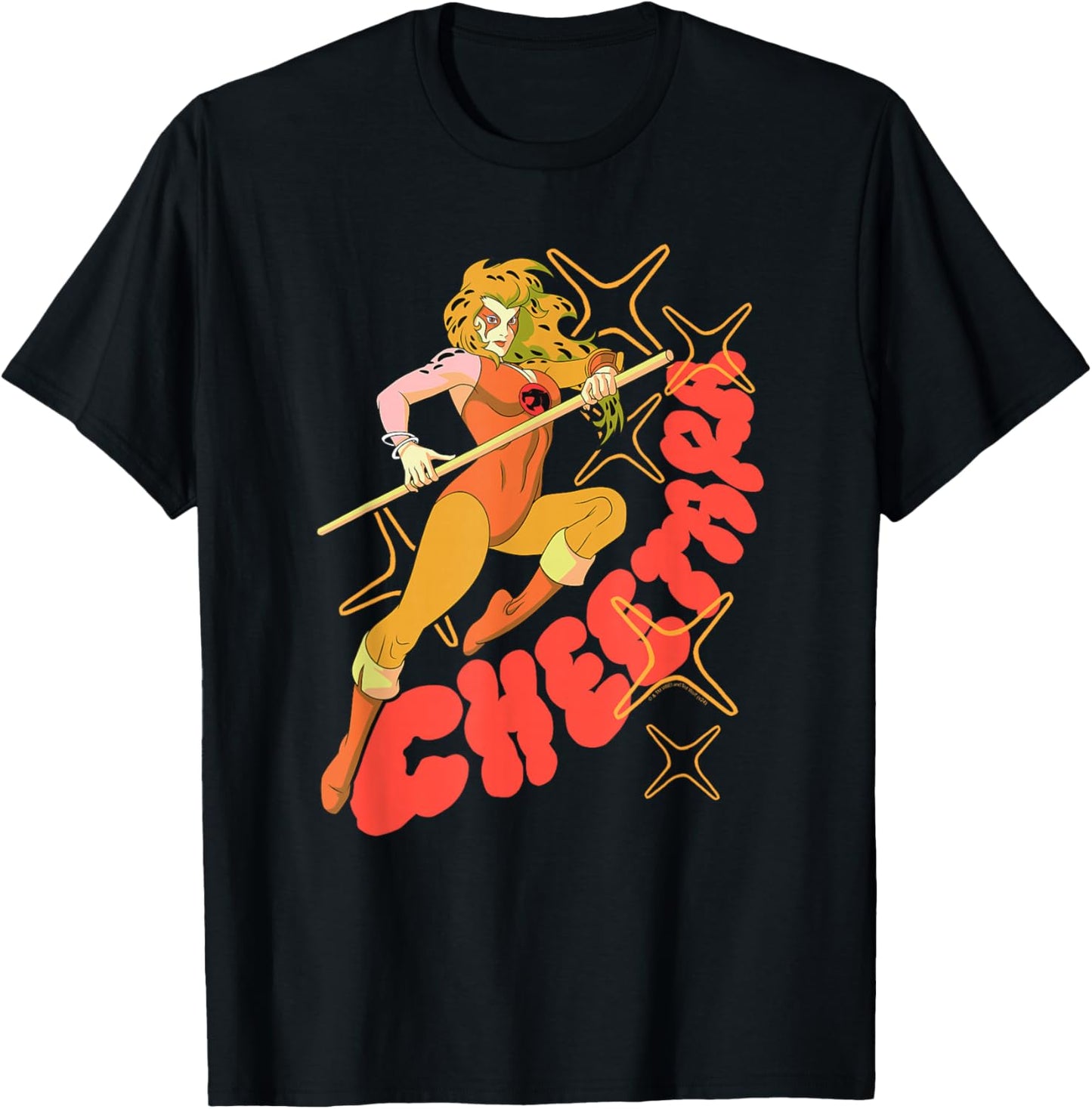 Ripple Junction x Thundercats Cheetara Warrior Retro Cartoon , Small, Black T-Shirt - T-Shirt | Black