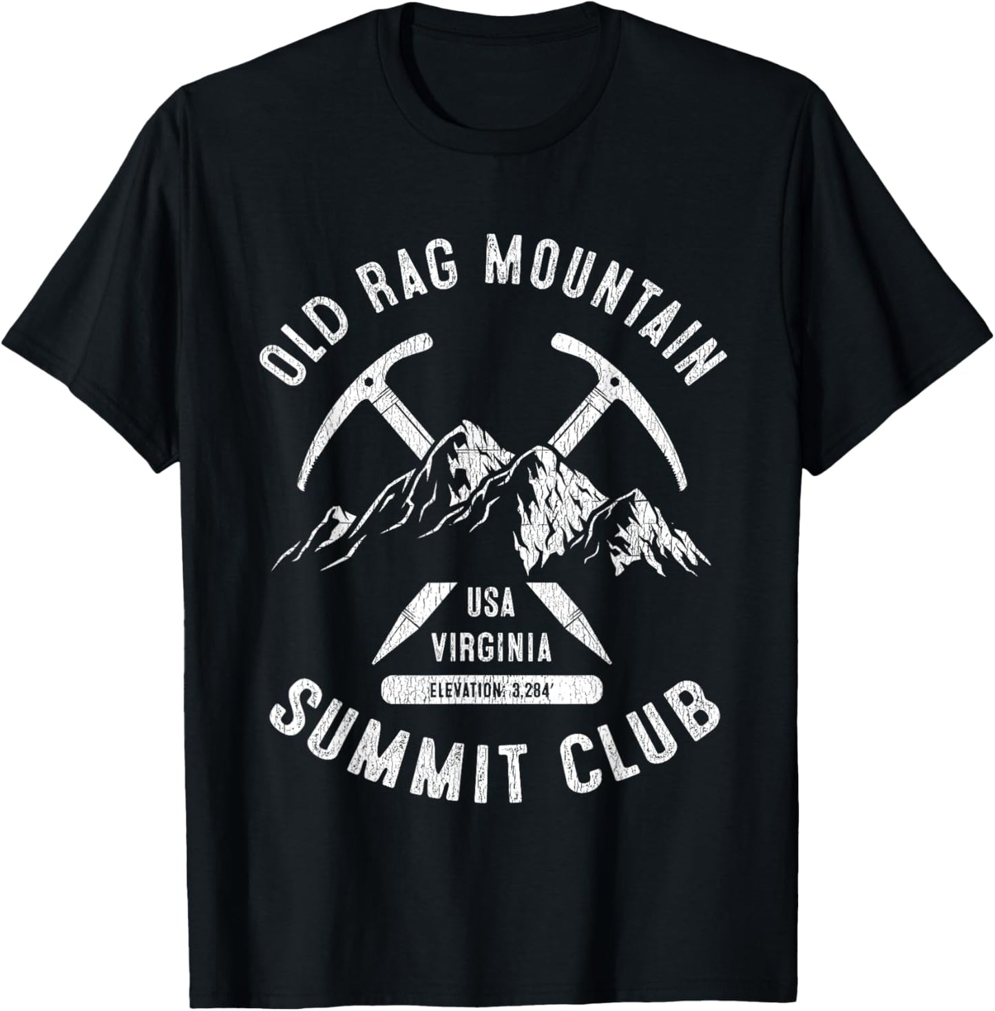 Old Rag Mountain Summit Club I Climbed Old Rag Mountain T-Shirt - T-Shirt | Black