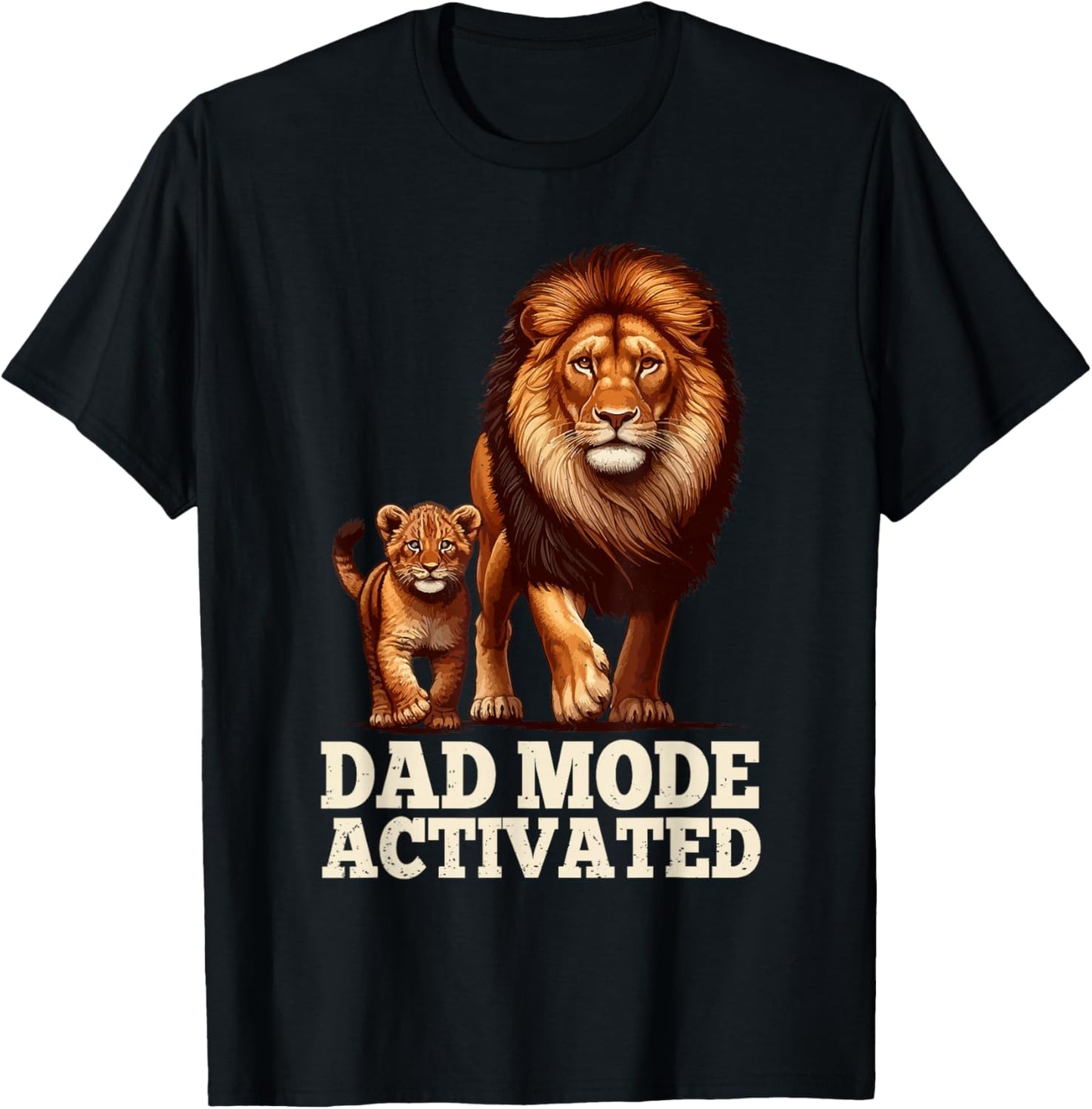 Dad Mode Activated Fathers Day Papa Daddy Husband Grandpa T-Shirt - T-Shirt | Black