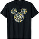 Disney Mickey Mouse March Birth Month Birthstone & Flowers T-Shirt - T-Shirt | Black
