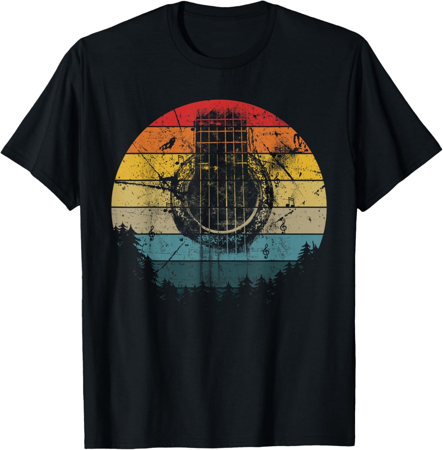 Guitar Rock n Roll Bass Instrument Vintage Metal T-Shirt - T-Shirt | Black