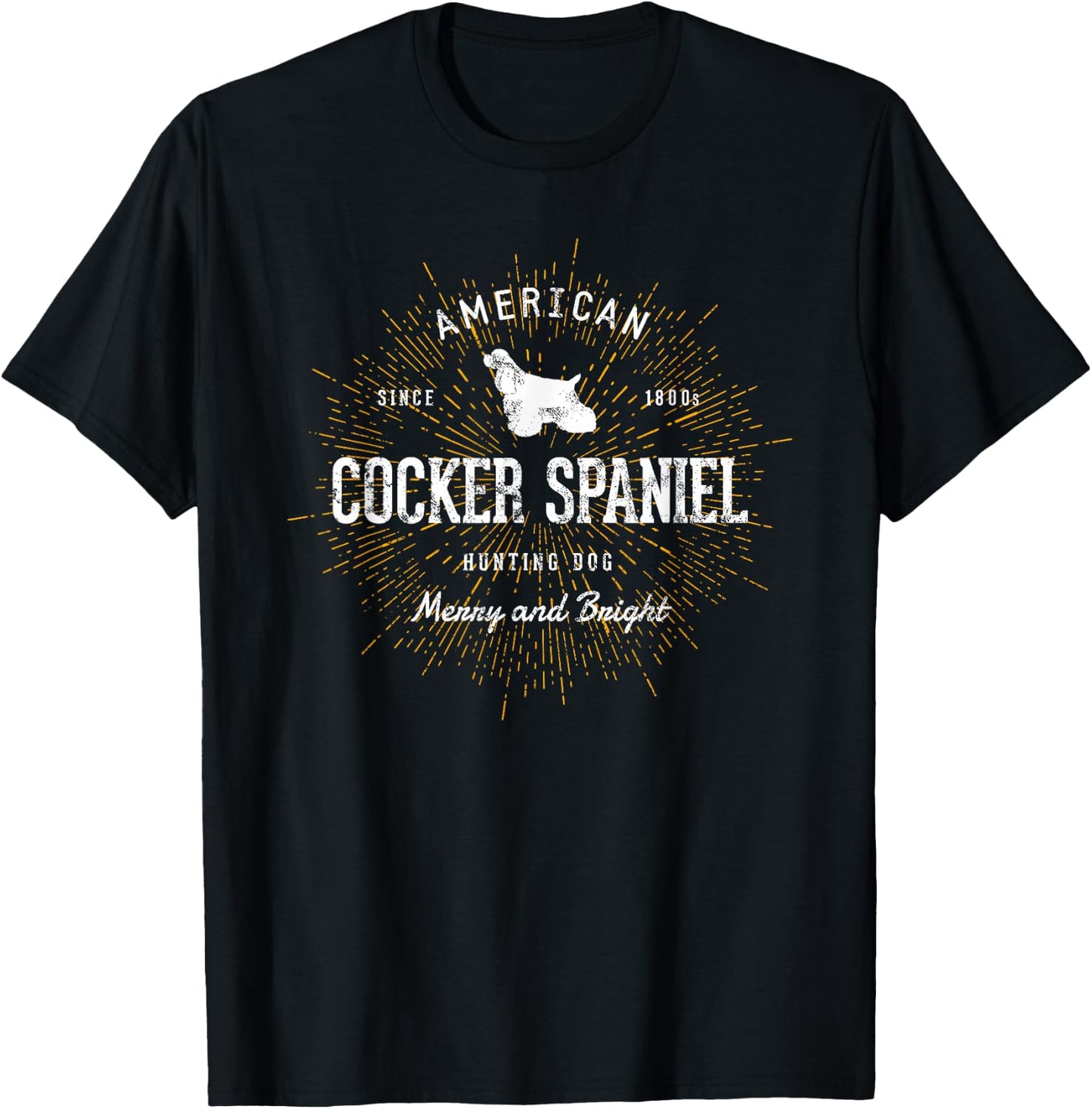 Retro Cocker Spaniel Vintage T-Shirt - T-Shirt | Black