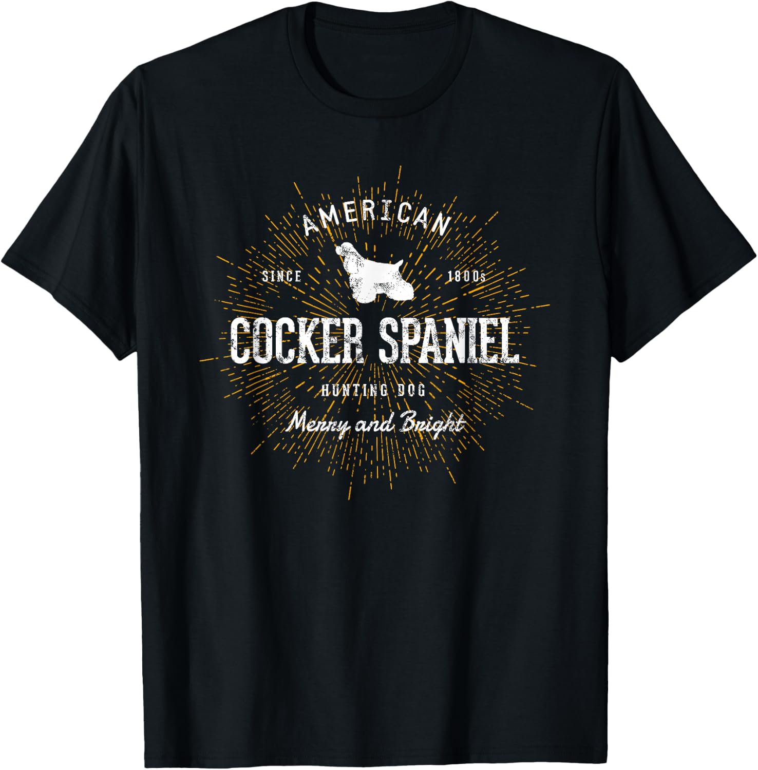 Retro Cocker Spaniel Vintage T-Shirt - T-Shirt | Black