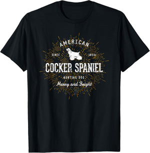 Retro Cocker Spaniel Vintage T-Shirt - T-Shirt | Black