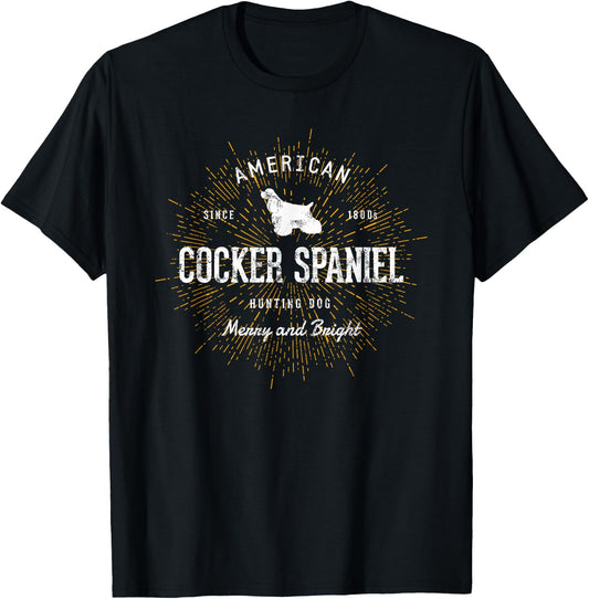 Retro Cocker Spaniel Vintage T-Shirt - T-Shirt | Black