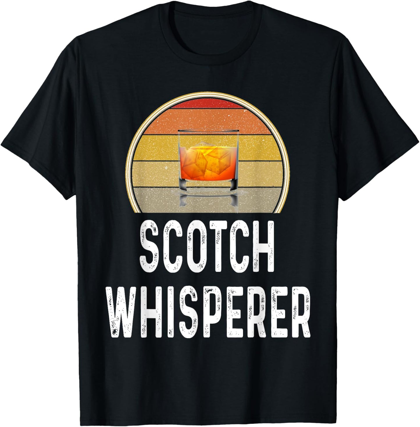 Funny Scotch Whisperer Drinking Shirt Drinker Lover Gift T-Shirt - T-Shirt | Black