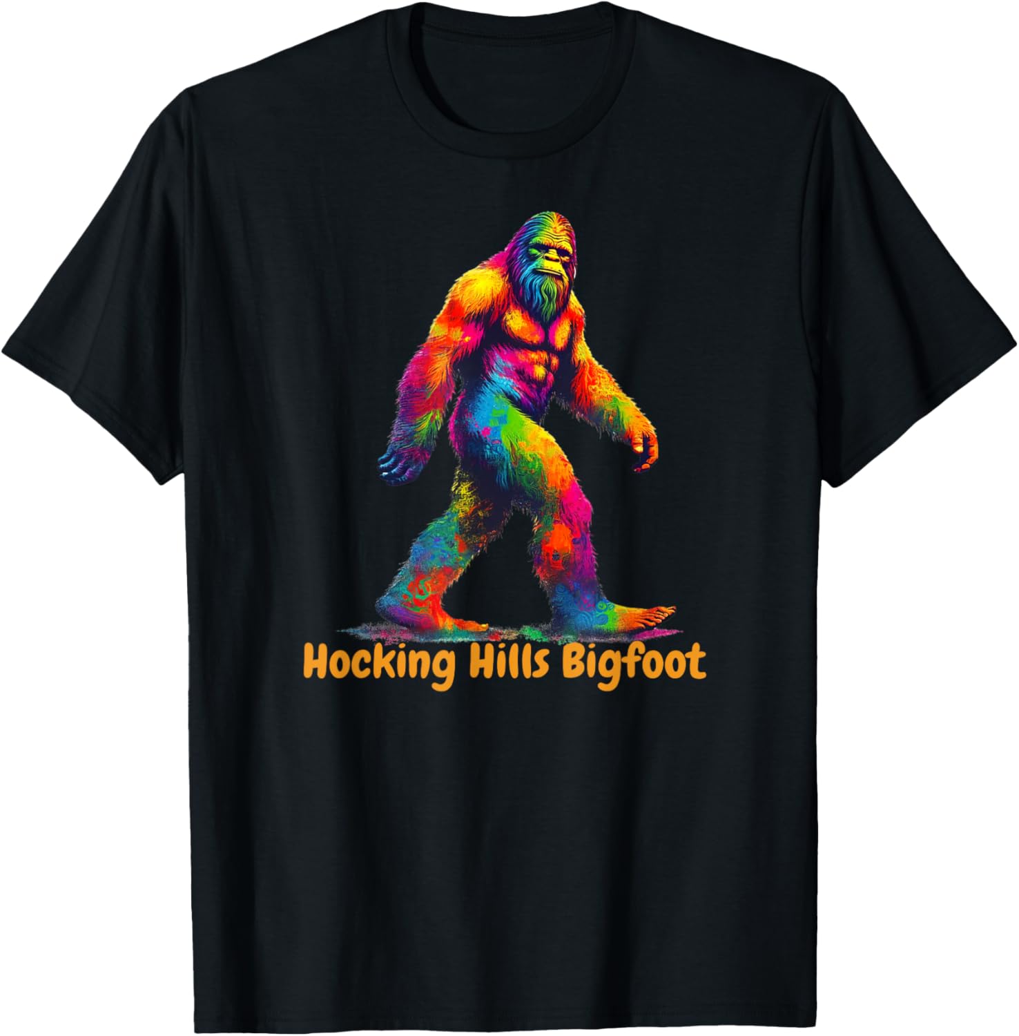 Hocking Hills Bigfoot, for Hocking Hills Hippies, Tourist T-Shirt - T-Shirt | Black