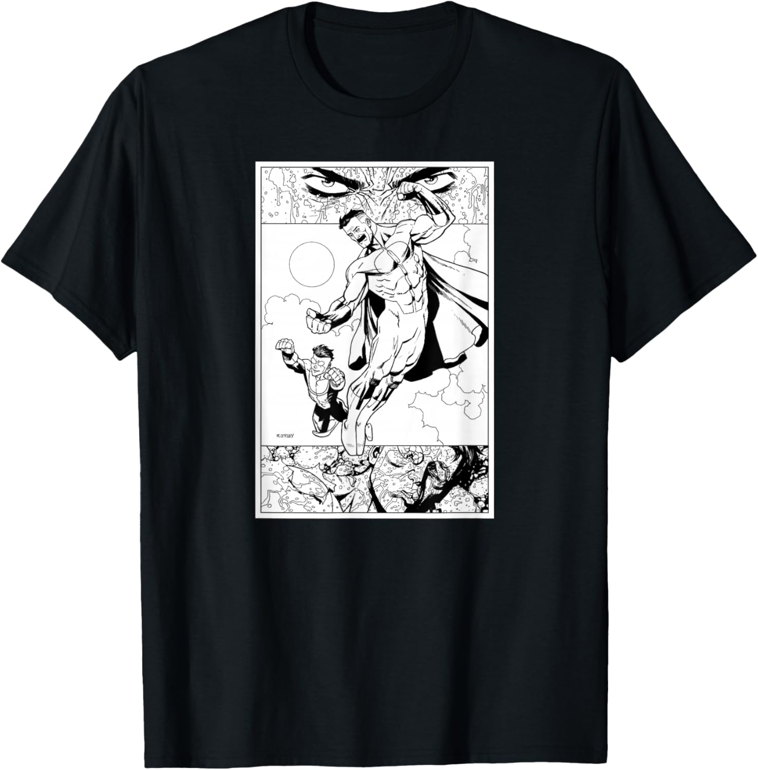 Invincible Omni-Man & Mark T-Shirt - T-Shirt | Black