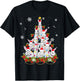 Santa Rabbit Bunny Christmas Tree Ornament Decor Gifts T-Shirt - T-Shirt | Black