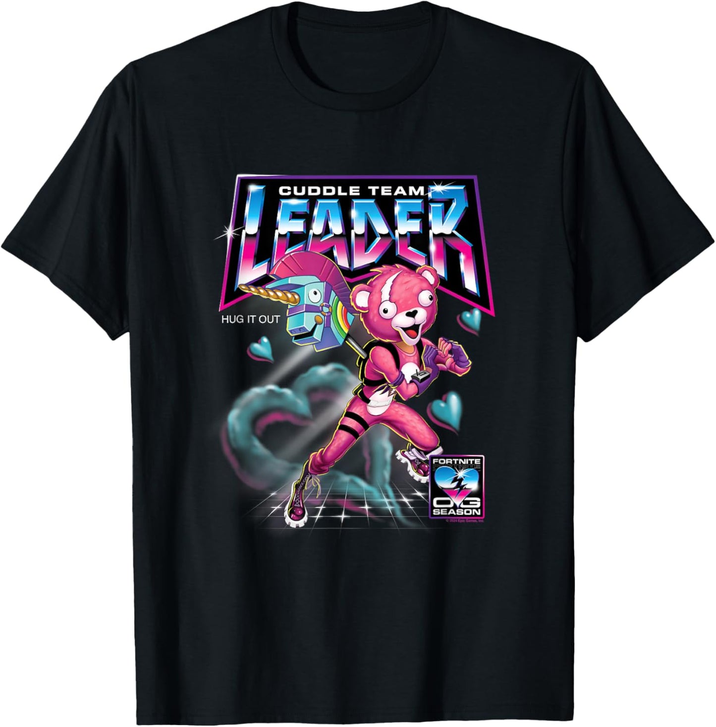 Fortnite Cuddle Team Leader Hug It Out T-Shirt - T-Shirt | Black