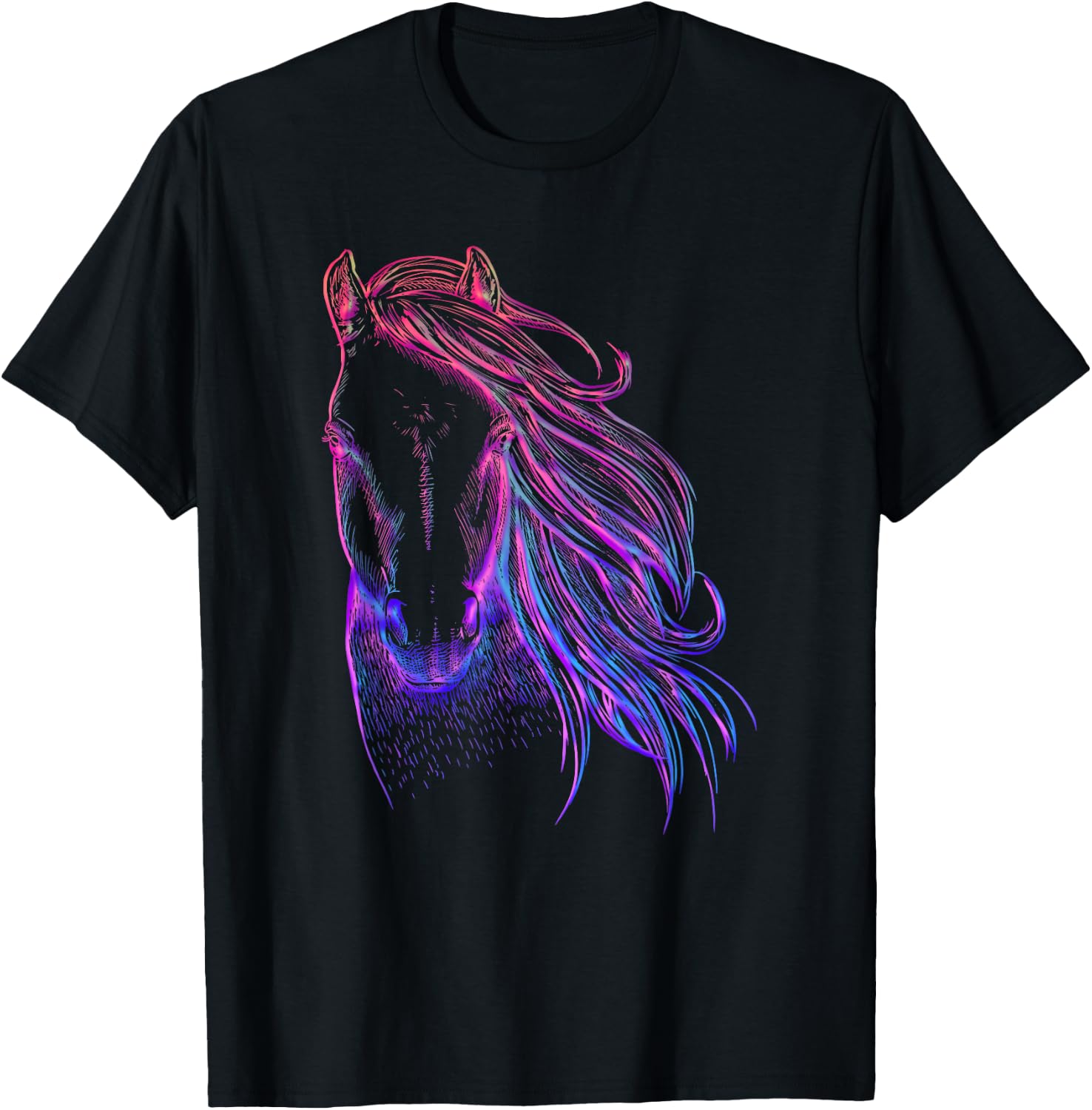 Riding solves most problems girls riding horses T-Shirt - T-Shirt | Black