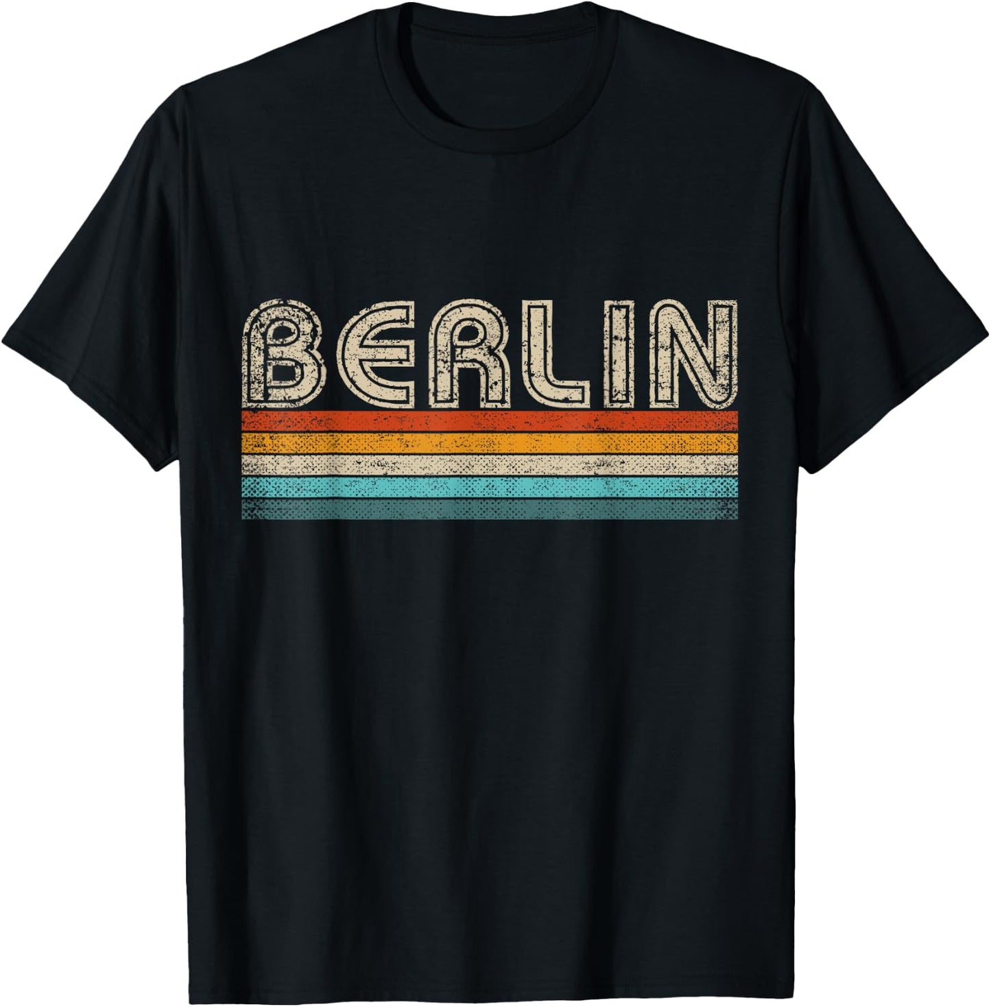 Berlin Retro 70s 80s Vintage Souvenir Berlin T-Shirt - T-Shirt | Black