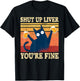 Shut Up Liver You're Fine Funny Cat With Beer T-Shirt - T-Shirt | Black