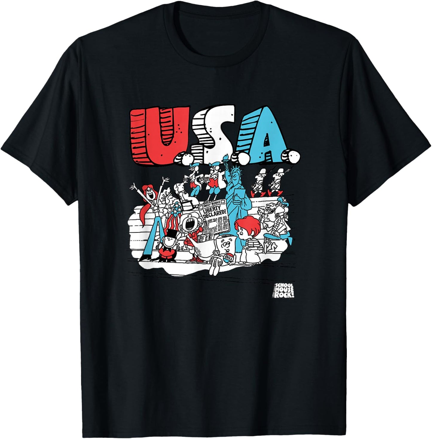 Schoolhouse Rock USA Celebration at The Capital Retro TV T-Shirt - T-Shirt | Black