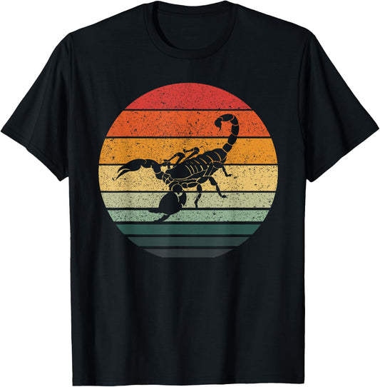 Vintage Scorpion Retro Sunset Art 70s 80s T-Shirt - T-Shirt | Black