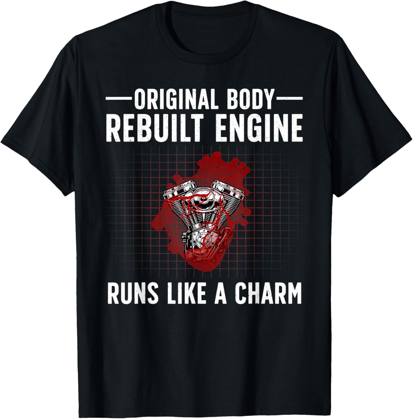Open Heart Surgery Art Men Women After Transplant Recovery T-Shirt - T-Shirt | Black