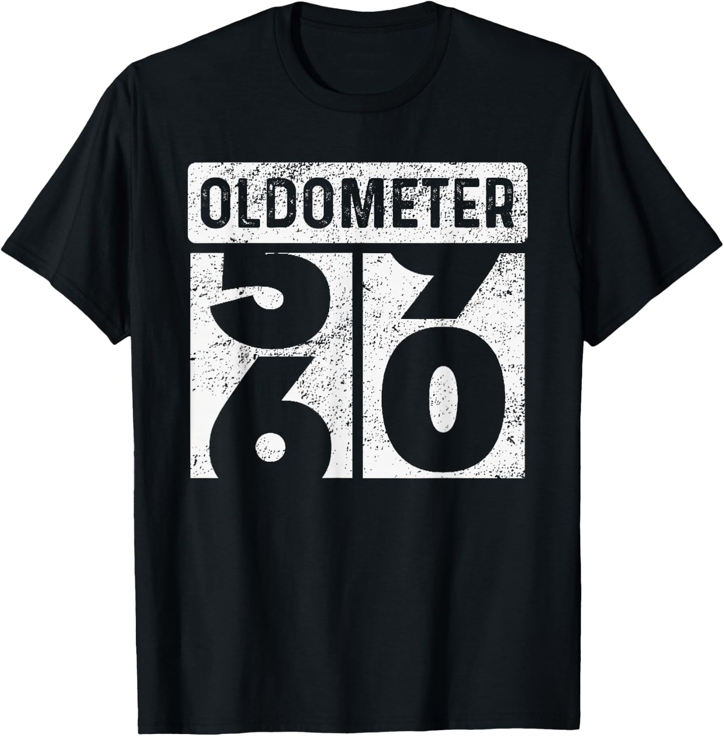 Oldometer Odometer Funny 60th Birthday Gift 60 yrs Old Joke T-Shirt - T-Shirt | Black