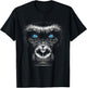 Gorilla Drawing Portrait Animal Blue Eyes Graphic Monkey T-Shirt - T-Shirt | Black