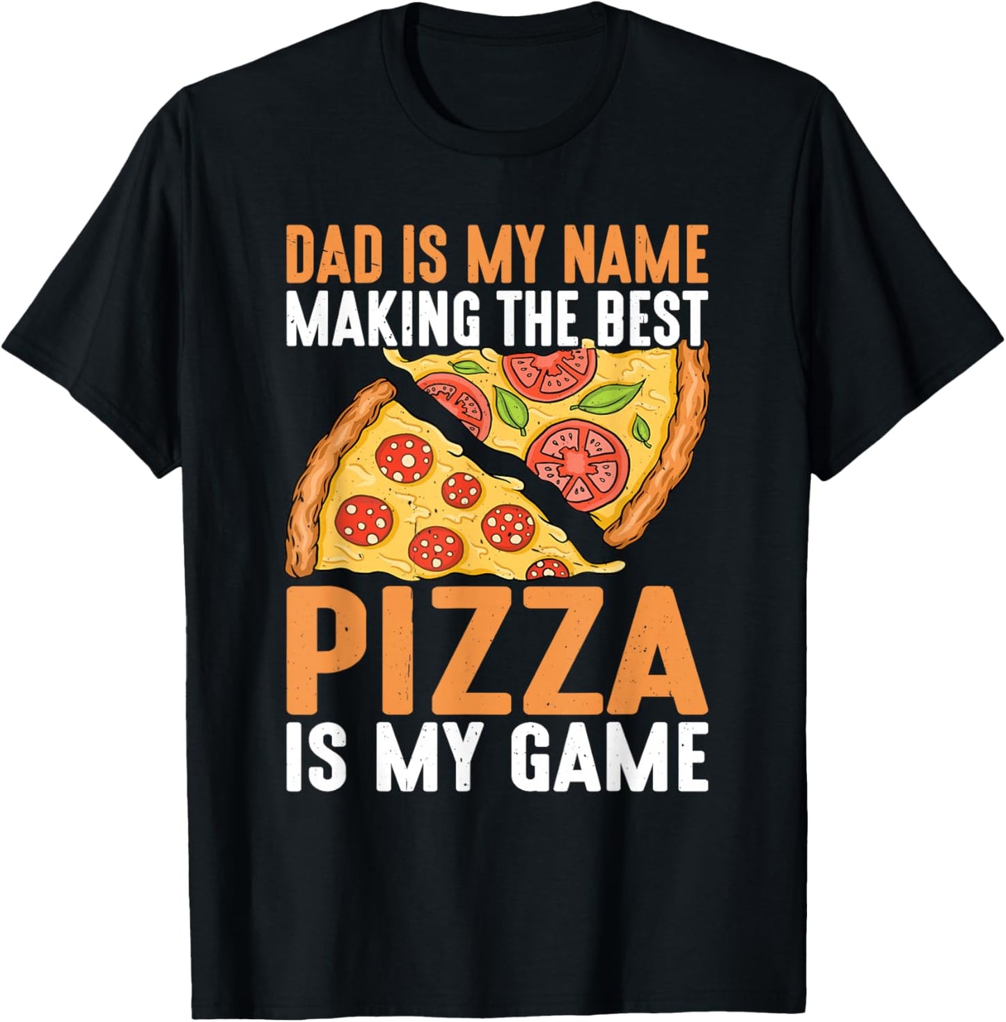 Father's Day Dad Best Pizza is My Game Pizza Making T-Shirt - T-Shirt | Black