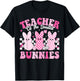 Teacher Of The Sweetest Bunnies Happy Easter Day Teachers Men Women Kids T-Shirt - T-Shirt | Black