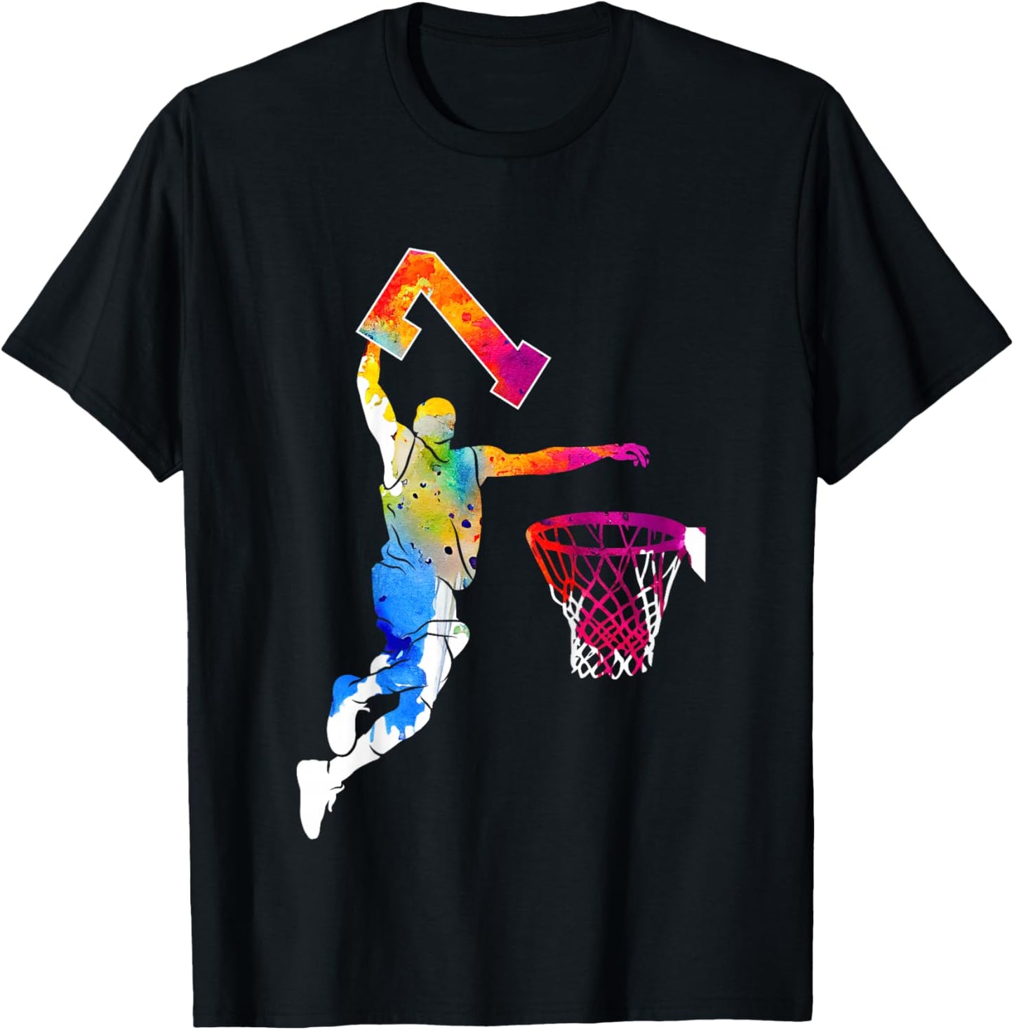 7 Jahre Basketball 7. Geburtstag T-Shirt - T-Shirt | Black