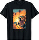 Golden Retriever Shirt Glasses Car Funny Golden Retriever T-Shirt - T-Shirt | Black