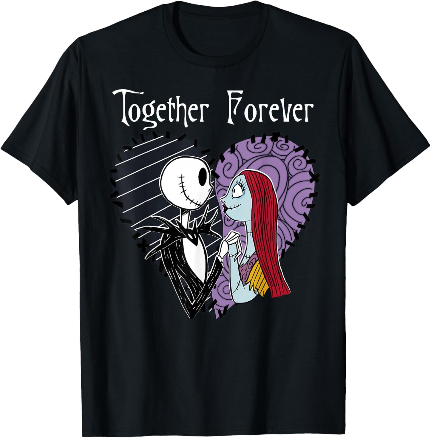 Disney The Nightmare Before Christmas Jack & Sally Together T-Shirt - T-Shirt | Black