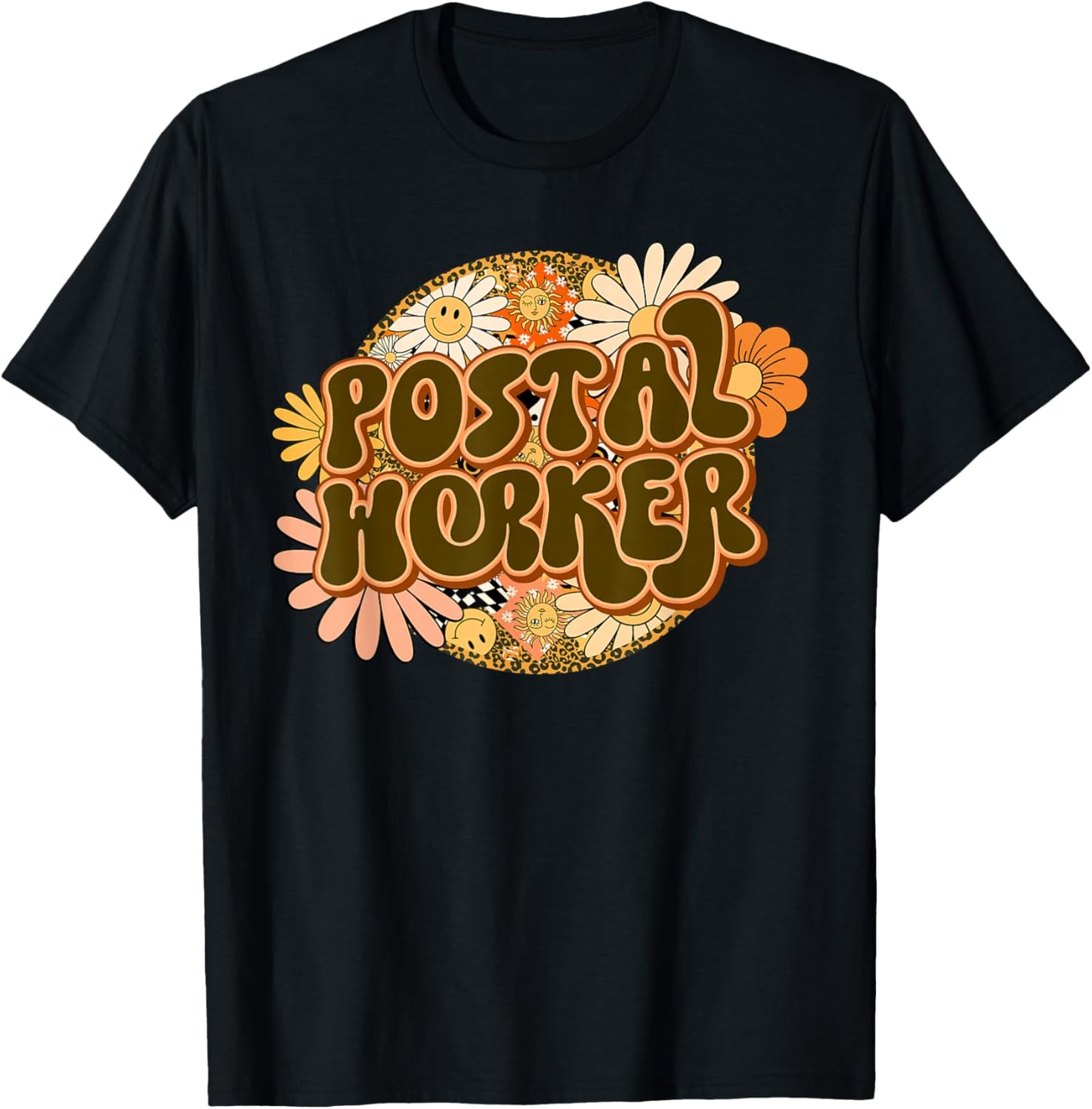 Women Postal Worker Mail Delivery Service Post Office Lady T-Shirt - T-Shirt | Black