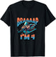 Snowmobile Braaaap I'm 4 Year Old 4th Birthday Boy T-Shirt - T-Shirt | Black
