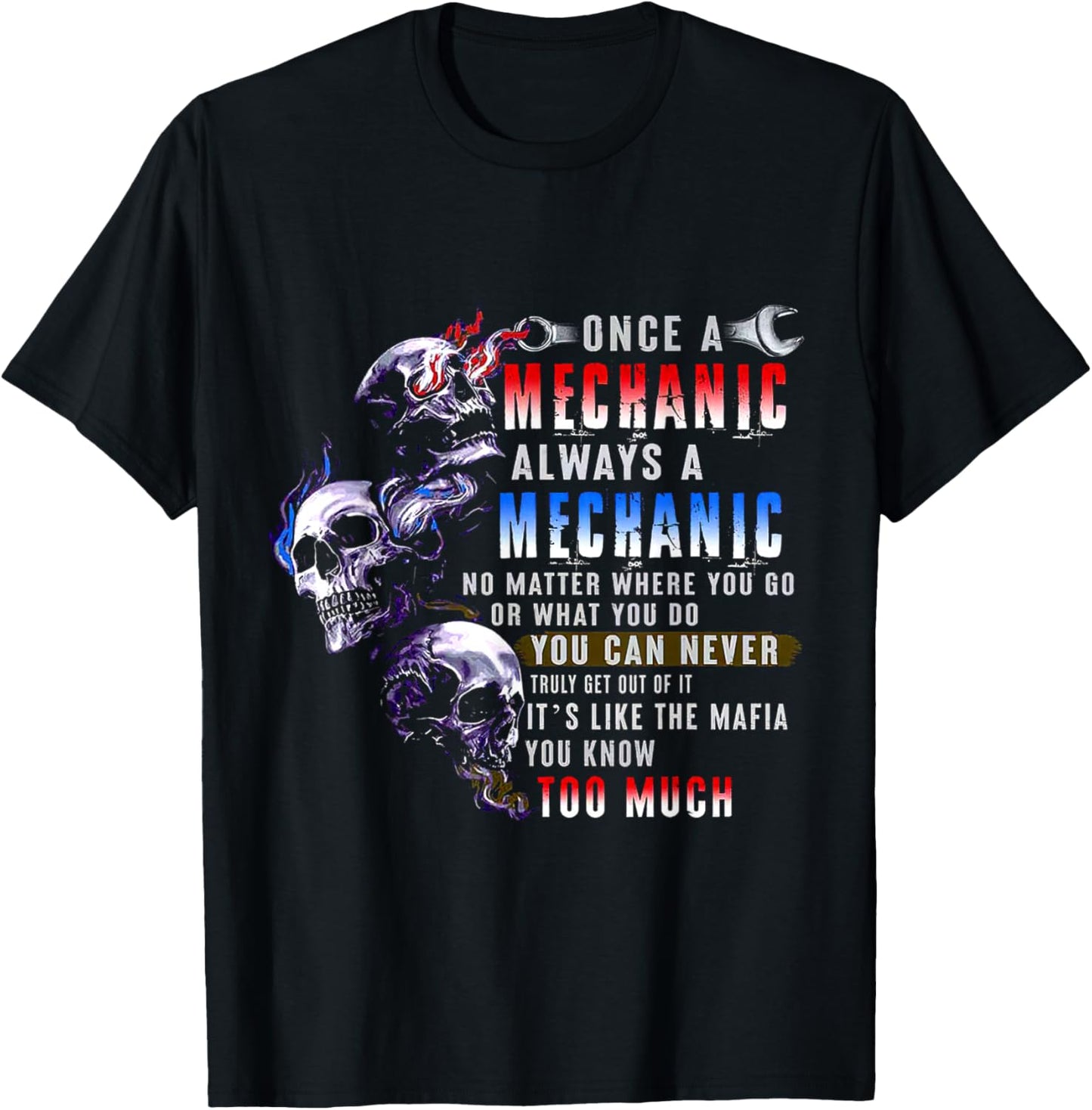 Once A Mechanic Always A Mechanic T-Shirt - T-Shirt | Black