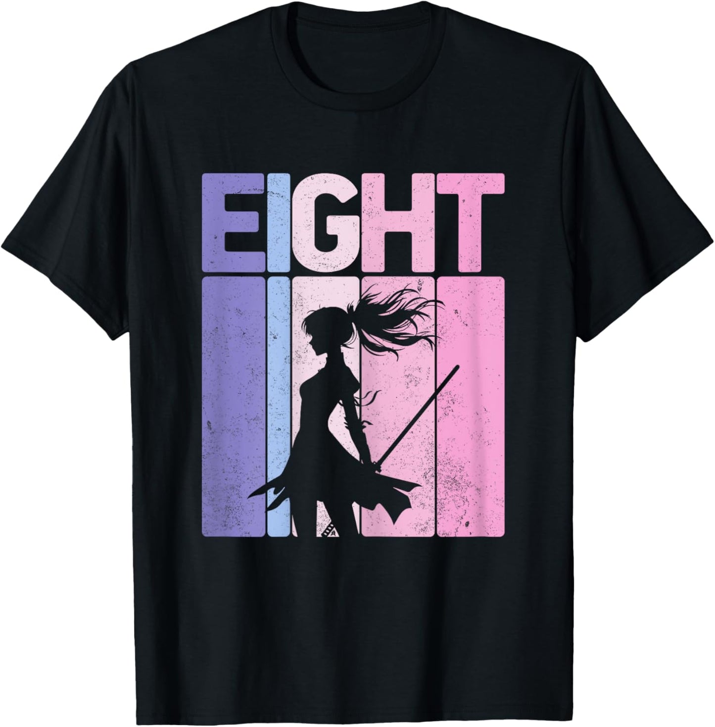 Eight Years Old Martial Arts Ninja 8th Birthday Party Girls T-Shirt - T-Shirt | Black