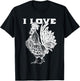 Funny I Love Cock Rooster Lover I Love Roosters T-Shirt - T-Shirt | Black