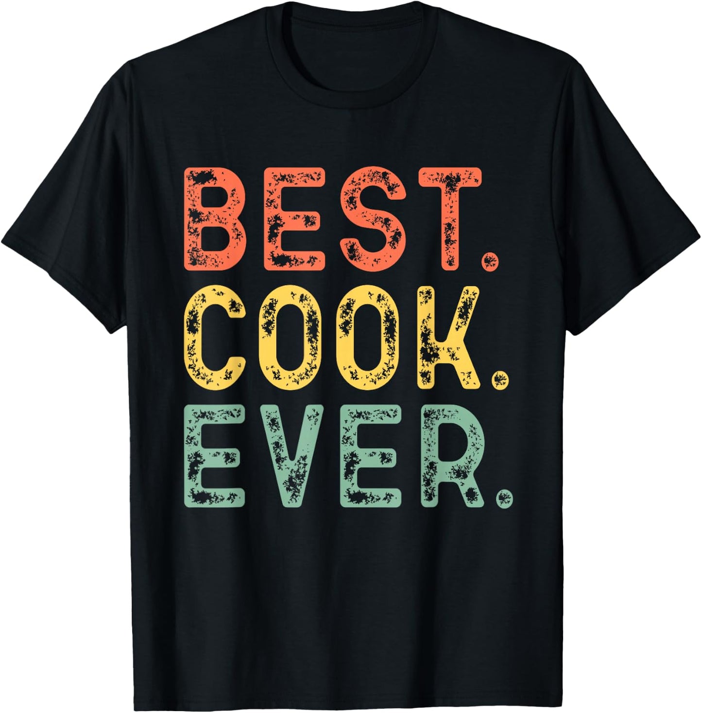 Best Cook Ever Cooking Vintage Retro Gift Christmas T-Shirt - T-Shirt | Black