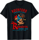 Rockford Roosters Retro Minor League Baseball Team T-Shirt - T-Shirt | Black